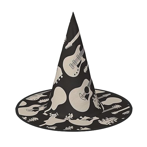 SKKNT Gitarrenmuster-Druck, Kostüm, Partyhut, Karneval, Halloween, Hexenhut, faltbarer Hut für Themenveranstaltungen SKKNT Gitarrenmuster-Druck, Kostüm, Partyhut, Karneval, Halloween, Hexenhut, faltbarer Hut für Themenveranstaltungen von SKKNT
