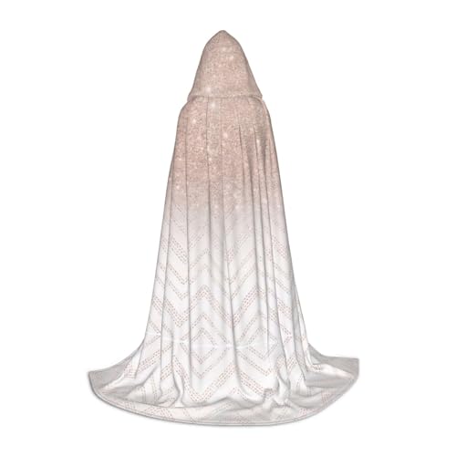SKKNT Glitzernder, hübscher Muster-Druck, Halloween-Kapuzenumhang mit Kapuze, für Damen und Herren, für Karneval von SKKNT