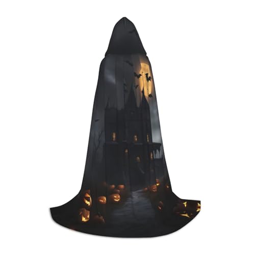 SKKNT Halloween Gothic Print Halloween Kapuzenumhang voller Länge Umhang mit Kapuze für Damen und Herren für Karneval SKKNT Halloween Gothic Print Halloween Kapuzenumhang voller Länge Umhang mit Kapuze für Damen und Herren für Karneval von SKKNT