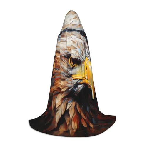 SKKNT Halloween-Kapuzenumhang mit Adler-Druck, volle Länge, Umhang mit Kapuze, für Damen und Herren, für Karneval SKKNT Halloween-Kapuzenumhang mit Adler-Druck, volle Länge, Umhang mit Kapuze, für Damen und Herren, für Karneval von SKKNT