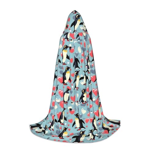 SKKNT Halloween-Kapuzenumhang mit Aufschrift "I Love Penguins", mit Kapuze, für Damen und Herren, für Karneval SKKNT Halloween-Kapuzenumhang mit Aufschrift "I Love Penguins", mit Kapuze, für Damen und Herren, für Karneval von SKKNT