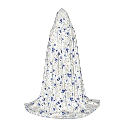 SKKNT Halloween Kapuzenumhang mit Blumen und Kornblumen, Gänseblümchen, volle Länge, Umhang mit Kapuze, für Damen und Herren, für Karneval SKKNT Halloween Kapuzenumhang mit Blumen und Kornblumen, Gänseblümchen, volle Länge, Umhang mit Kapuze, für Damen und Herren, für Karneval von SKKNT