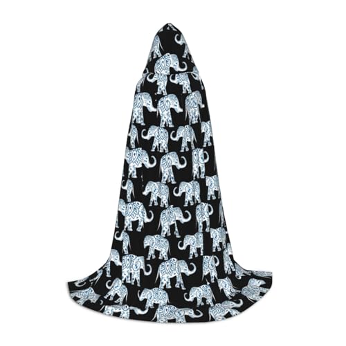 SKKNT Halloween Kapuzenumhang mit Elefantenaufdruck, voller Länge, Umhang mit Kapuze, für Damen und Herren für Karneval SKKNT Halloween Kapuzenumhang mit Elefantenaufdruck, voller Länge, Umhang mit Kapuze, für Damen und Herren für Karneval von SKKNT