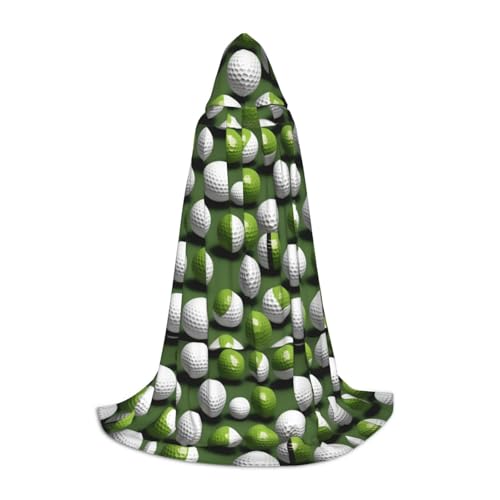 SKKNT Halloween-Kapuzenumhang mit Golfball-Aufdruck, volle Länge, Umhang mit Kapuze, für Damen und Herren, für Karneval SKKNT Halloween-Kapuzenumhang mit Golfball-Aufdruck, volle Länge, Umhang mit Kapuze, für Damen und Herren, für Karneval von SKKNT