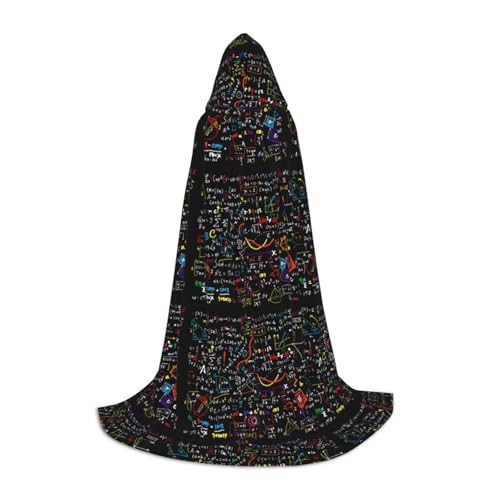 SKKNT Halloween Kapuzenumhang mit Mathe-Formel-Druck, volle Länge, Umhang mit Kapuze, für Damen und Herren, für Karneval SKKNT Halloween Kapuzenumhang mit Mathe-Formel-Druck, volle Länge, Umhang mit Kapuze, für Damen und Herren, für Karneval von SKKNT