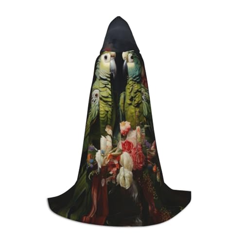 SKKNT Halloween-Kapuzenumhang mit Papageien-Motiv, mit Kapuze, für Damen und Herren, für Karneval SKKNT Halloween-Kapuzenumhang mit Papageien-Motiv, mit Kapuze, für Damen und Herren, für Karneval von SKKNT