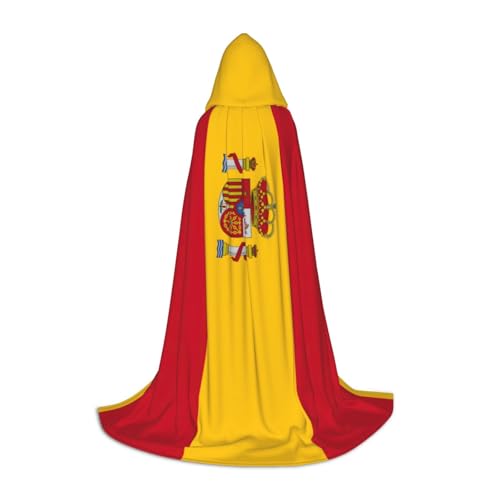 SKKNT Halloween-Kapuzenumhang mit spanischer Flagge, voller Länge, Umhang mit Kapuze, für Damen und Herren, für Karneval SKKNT Halloween-Kapuzenumhang mit spanischer Flagge, voller Länge, Umhang mit Kapuze, für Damen und Herren, für Karneval von SKKNT