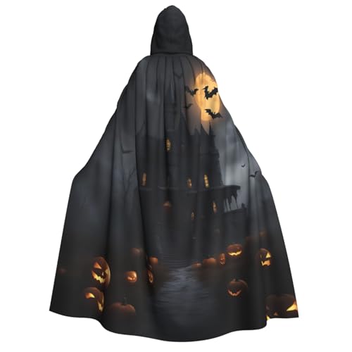 SKKNT Halloween-Umhang mit Gothic-Aufdruck, Halloween-Umhang mit Kapuze, Uni, Umhang für Karneval, Dekoration, Themenpartys SKKNT Halloween-Umhang mit Gothic-Aufdruck, Halloween-Umhang mit Kapuze, Uni, Umhang für Karneval, Dekoration, Themenpartys von SKKNT
