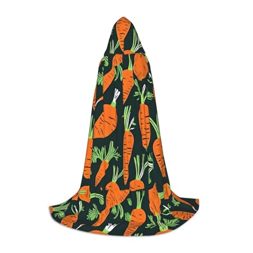 SKKNT Happy Carrot Nahtloser Musterdruck Halloween Kapuzenumhang in voller Länge Umhang mit Kapuze für Damen und Herren für Karneval SKKNT Happy Carrot Nahtloser Musterdruck Halloween Kapuzenumhang in voller Länge Umhang mit Kapuze für Damen und Herren für Karneval von SKKNT