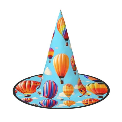 SKKNT Heißluftballons Druck Kostüm Party Hut Karneval Halloween Hexenhut Faltbarer Hut für Themen-Event SKKNT Heißluftballons Druck Kostüm Party Hut Karneval Halloween Hexenhut Faltbarer Hut für Themen-Event von SKKNT