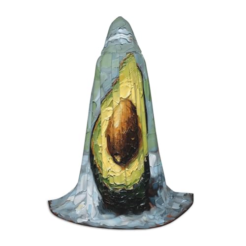 SKKNT Kapuzenumhang mit Avocado-Druck, Unisex, verschiedene Zauberer-Robe, Halloween, Cosplay und Karneval, Gothic von SKKNT