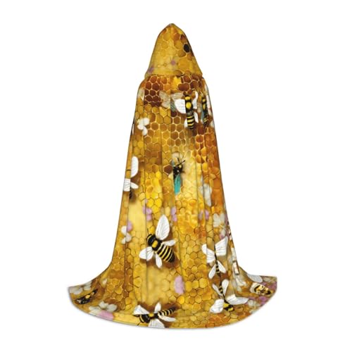 SKKNT Kapuzenumhang mit Bienen-Motiv, Unisex, verschiedene Zauberer-Robe, Halloween, Cosplay und Karneval, Gothic SKKNT Kapuzenumhang mit Bienen-Motiv, Unisex, verschiedene Zauberer-Robe, Halloween, Cosplay und Karneval, Gothic von SKKNT