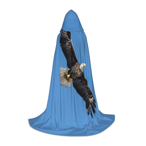 SKKNT Kapuzenumhang mit Glatzenadler, Unisex, verschiedene Zauberer-Robe, Halloween, Cosplay und Karneval, Gothic von SKKNT