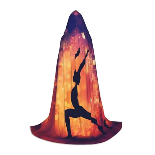 SKKNT Kapuzenumhang mit Gymnastik-Spieldruck, Unisex, verschiedene Zauberer-Robe, Halloween, Cosplay und Karneval, Gothic von SKKNT