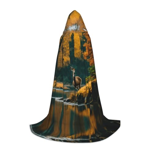 SKKNT Kapuzenumhang mit Hirschbär, Elch, Unisex, verschiedene Zauberer-Robe, Halloween, Cosplay und Karneval, Gothic SKKNT Kapuzenumhang mit Hirschbär, Elch, Unisex, verschiedene Zauberer-Robe, Halloween, Cosplay und Karneval, Gothic von SKKNT