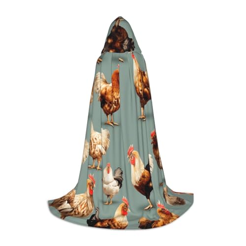 SKKNT Kapuzenumhang mit Huhn-Aufdruck, Unisex, verschiedene Zauberer-Robe, Halloween, Cosplay und Karneval, Gothic SKKNT Kapuzenumhang mit Huhn-Aufdruck, Unisex, verschiedene Zauberer-Robe, Halloween, Cosplay und Karneval, Gothic von SKKNT