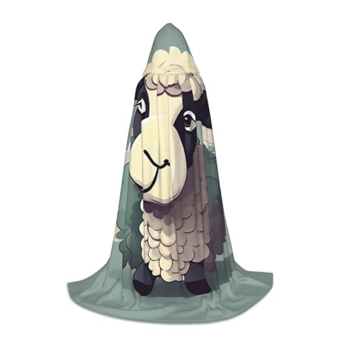 SKKNT Kapuzenumhang mit Lamm, Unisex, verschiedene Zauberer-Robe, Halloween, Cosplay und Karneval, Gothic von SKKNT