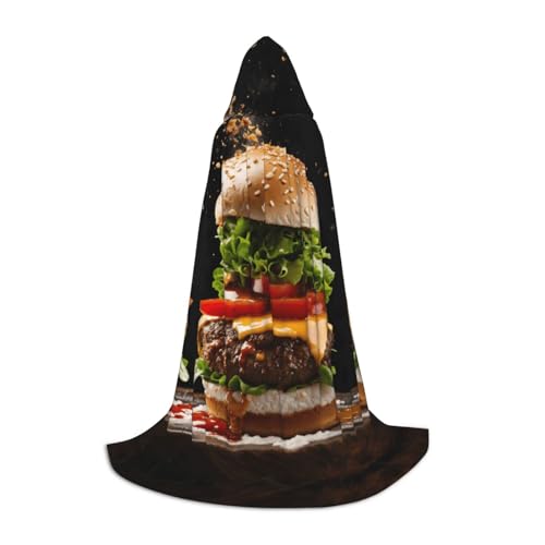 SKKNT Kapuzenumhang mit Lebensmitteldruck, Unisex, verschiedene Zauberer-Robe, Halloween, Cosplay und Karneval, Gothic SKKNT Kapuzenumhang mit Lebensmitteldruck, Unisex, verschiedene Zauberer-Robe, Halloween, Cosplay und Karneval, Gothic von SKKNT