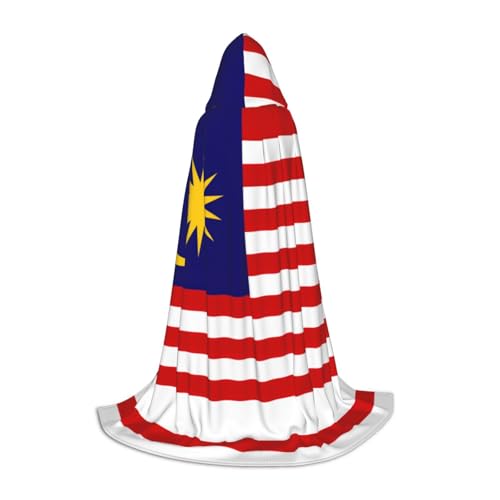 SKKNT Kapuzenumhang mit Malaysia-Flagge, Unisex, verschiedene Zauberer-Robe, Halloween, Cosplay und Karneval, Gothic von SKKNT