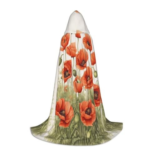 SKKNT Kapuzenumhang mit Mohnblumen-Aufdruck, Unisex, verschiedene Zauberer-Robe, Halloween, Cosplay und Karneval, Gothic SKKNT Kapuzenumhang mit Mohnblumen-Aufdruck, Unisex, verschiedene Zauberer-Robe, Halloween, Cosplay und Karneval, Gothic von SKKNT