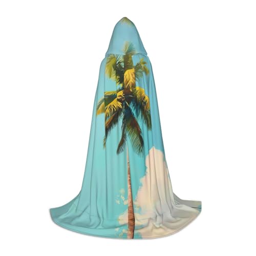 SKKNT Kapuzenumhang mit Palmenaufdruck, Unisex, verschiedene Zauberer-Robe, Halloween, Cosplay und Karneval, Gothic SKKNT Kapuzenumhang mit Palmenaufdruck, Unisex, verschiedene Zauberer-Robe, Halloween, Cosplay und Karneval, Gothic von SKKNT