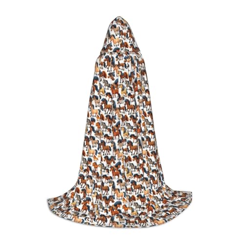 SKKNT Kapuzenumhang mit Pferdeaufdruck, Unisex, verschiedene Zauberer-Robe, Halloween, Cosplay und Karneval, Gothic SKKNT Kapuzenumhang mit Pferdeaufdruck, Unisex, verschiedene Zauberer-Robe, Halloween, Cosplay und Karneval, Gothic von SKKNT