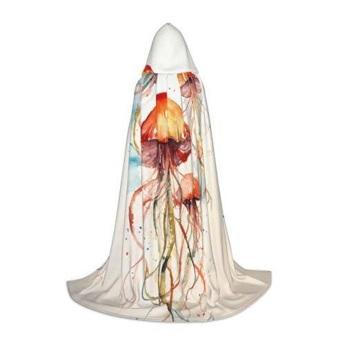 SKKNT Kapuzenumhang mit Quallenmuster, Unisex, verschiedene Zauberer-Robe, Halloween, Cosplay und Karneval, Gothic SKKNT Kapuzenumhang mit Quallenmuster, Unisex, verschiedene Zauberer-Robe, Halloween, Cosplay und Karneval, Gothic von SKKNT