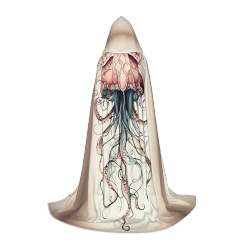SKKNT Kapuzenumhang mit Quallenmuster, Unisex, verschiedene Zauberer-Robe, Halloween, Cosplay und Karneval, Gothic SKKNT Kapuzenumhang mit Quallenmuster, Unisex, verschiedene Zauberer-Robe, Halloween, Cosplay und Karneval, Gothic von SKKNT