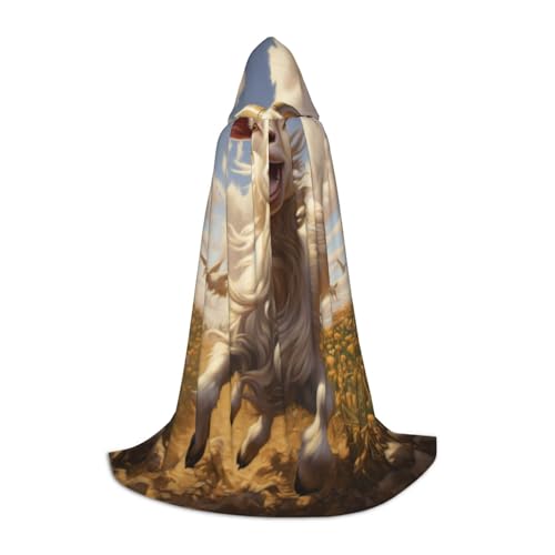 SKKNT Kapuzenumhang mit Ziegenfroldruck, Unisex, verschiedene Zauberer-Robe, Halloween, Cosplay und Karneval, Gothic SKKNT Kapuzenumhang mit Ziegenfroldruck, Unisex, verschiedene Zauberer-Robe, Halloween, Cosplay und Karneval, Gothic von SKKNT