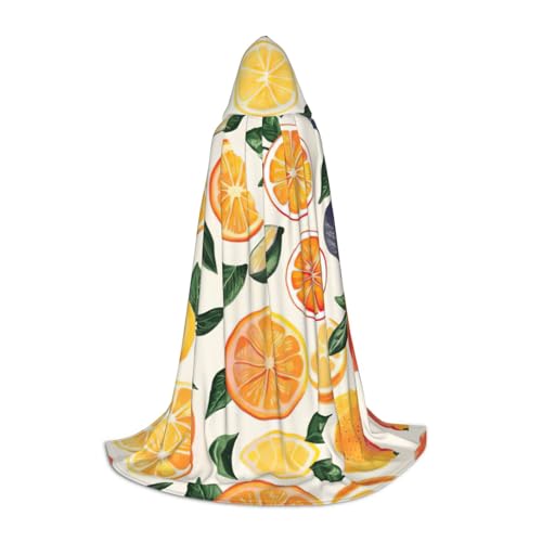 SKKNT Kapuzenumhang mit Zitrusfrüchten, Unisex, verschiedene Zauberer-Robe, Halloween, Cosplay und Karneval, Gothic von SKKNT