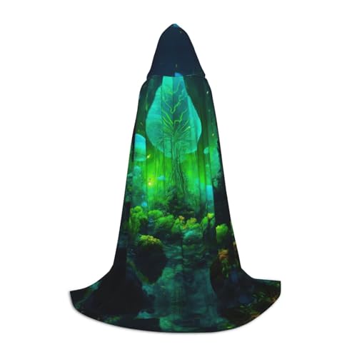 SKKNT Kapuzenumhang mit magischem Pilzdruck, Unisex, verschiedene Zauberer-Robe, Halloween, Cosplay und Karneval, Gothic SKKNT Kapuzenumhang mit magischem Pilzdruck, Unisex, verschiedene Zauberer-Robe, Halloween, Cosplay und Karneval, Gothic von SKKNT