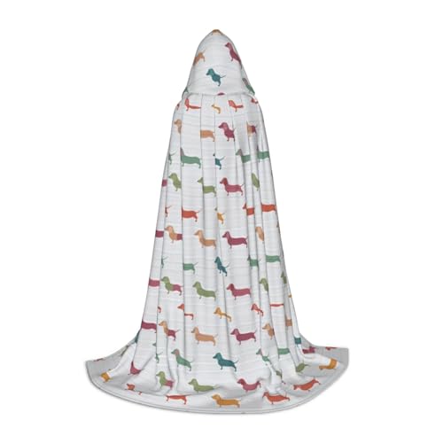 SKKNT Kapuzenumhang mit süßem Dackel-Motiv, Halloween-Kapuzenumhang mit Kapuze, für Damen und Herren, für Karneval SKKNT Kapuzenumhang mit süßem Dackel-Motiv, Halloween-Kapuzenumhang mit Kapuze, für Damen und Herren, für Karneval von SKKNT