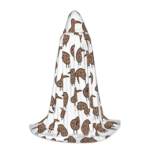 SKKNT Kiwi Birds Süßer Druck Halloween Kapuzenumhang voller Länge Umhang mit Kapuze für Damen und Herren für Karneval SKKNT Kiwi Birds Süßer Druck Halloween Kapuzenumhang voller Länge Umhang mit Kapuze für Damen und Herren für Karneval von SKKNT