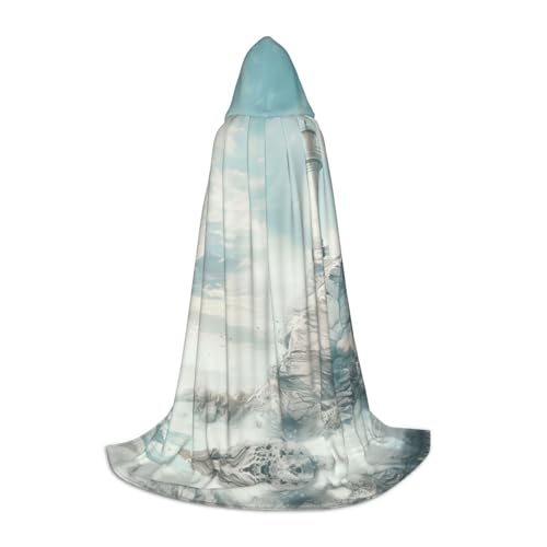 SKKNT Leuchtturm-Umhang mit Kapuze, Unisex, verschiedene Zauberer-Robe, Halloween, Cosplay und Karneval, Gothic von SKKNT