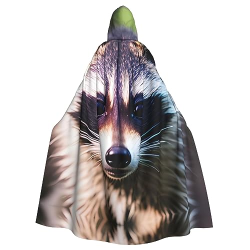SKKNT Little Raccoon Face 1 Print Belüfteter Kapuzenumhang für Damen und Herren, Umhang für Halloween, Karneval und Motto-Partys SKKNT Little Raccoon Face 1 Print Belüfteter Kapuzenumhang für Damen und Herren, Umhang für Halloween, Karneval und Motto-Partys von SKKNT