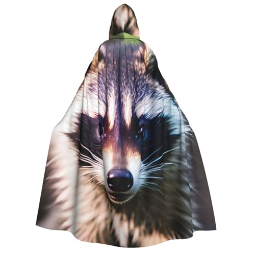 SKKNT Little Raccoon Face 1 Print Gothic Cloak Halloween Hooded Cloak Uni Cape For Carnival Decor Themed Parties SKKNT Little Raccoon Face 1 Print Gothic Cloak Halloween Hooded Cloak Uni Cape For Carnival Decor Themed Parties von SKKNT