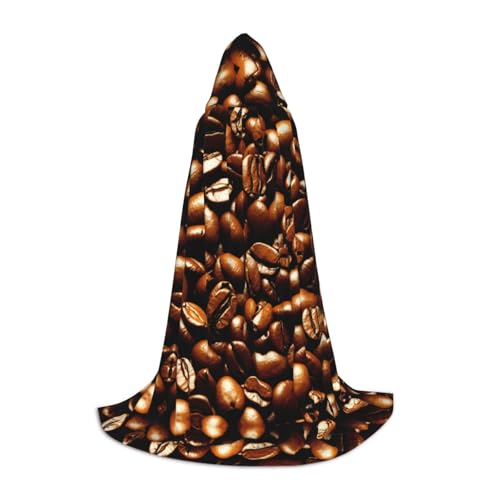 SKKNT Lustiger Umhang mit Kapuze und gerösteten Kaffeebohnen, Unisex, verschiedene Zauberer-Robe, Halloween, Cosplay und Karneval, Gothic von SKKNT