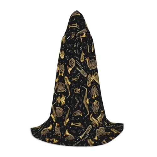 SKKNT Musikinstrumente Halloween Druck Volle Länge Kapuze Cape für Männer und Frauen Karneval SKKNT Musikinstrumente Halloween Druck Volle Länge Kapuze Cape für Männer und Frauen Karneval von SKKNT