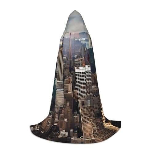 SKKNT New York Fashion City Print Halloween Kapuzenumhang voller Länge Umhang mit Kapuze für Damen und Herren für Karneval SKKNT New York Fashion City Print Halloween Kapuzenumhang voller Länge Umhang mit Kapuze für Damen und Herren für Karneval von SKKNT