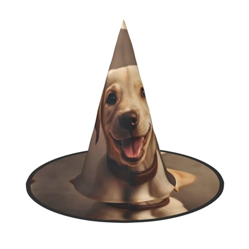 SKKNT Niedlicher Labrador-Hunde-Druck, Kostüm, Partyhut, Karneval, Halloween, Hexenhut, faltbarer Hut für Themenveranstaltungen SKKNT Niedlicher Labrador-Hunde-Druck, Kostüm, Partyhut, Karneval, Halloween, Hexenhut, faltbarer Hut für Themenveranstaltungen von SKKNT