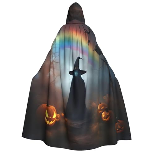SKKNT Regenbogen-Halloween-Geister-Hexenhut, Spinnen-Druck, Gothic-Umhang, Halloween, Kapuzenumhang, Uni, Umhang für Karneval, Dekoration, Themenpartys SKKNT Regenbogen-Halloween-Geister-Hexenhut, Spinnen-Druck, Gothic-Umhang, Halloween, Kapuzenumhang, Uni, Umhang für Karneval, Dekoration, Themenpartys von SKKNT
