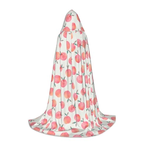 SKKNT Rosa Pfirsichdruck Halloween Kapuzenumhang voller Länge Umhang mit Kapuze für Damen und Herren für Karneval SKKNT Rosa Pfirsichdruck Halloween Kapuzenumhang voller Länge Umhang mit Kapuze für Damen und Herren für Karneval von SKKNT