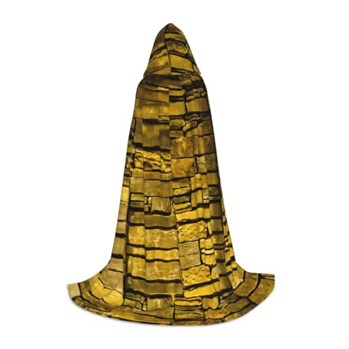 SKKNT Rustikaler Umhang mit Kapuze und Ziegelsteinen, Unisex, verschiedene Zauberer-Robe, Halloween, Cosplay und Karneval, Gothic von SKKNT