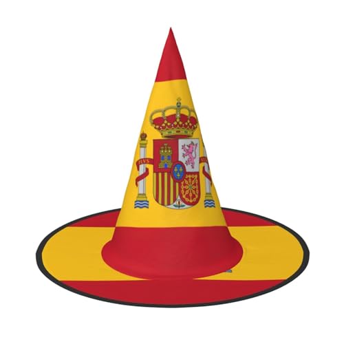 SKKNT Spanische Flagge, Kostüm, Party, Karneval, Halloween, Hexenhut, faltbarer Hut für Themenveranstaltungen von SKKNT