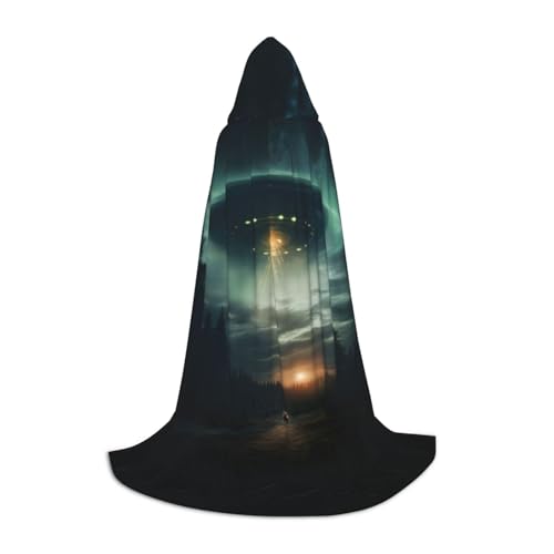 SKKNT Ufo At Night Print Halloween Hooded Cloak Full Length Cape With Hood For Men And Women For Carnival SKKNT Ufo At Night Print Halloween Hooded Cloak Full Length Cape With Hood For Men And Women For Carnival von SKKNT