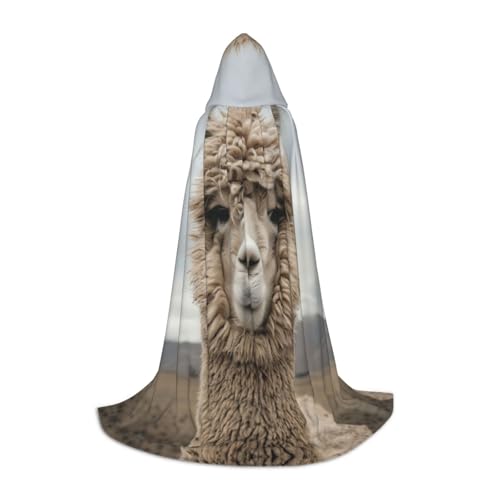 SKKNT Umhang mit Kapuze "I Love Alpacas", Unisex, verschiedene Zauberer-Robe, Halloween, Cosplay und Karneval, Gothic von SKKNT