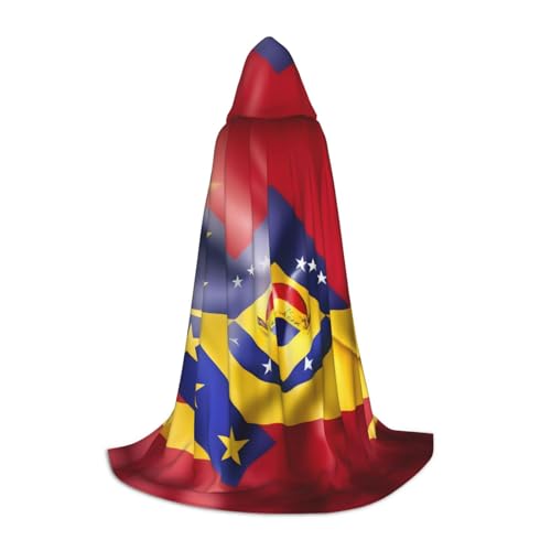 SKKNT Umhang mit Kapuze in voller Länge, Motiv: Flagge von Venezuela, mit Kapuze, für Damen und Herren, für Karneval SKKNT Umhang mit Kapuze in voller Länge, Motiv: Flagge von Venezuela, mit Kapuze, für Damen und Herren, für Karneval von SKKNT
