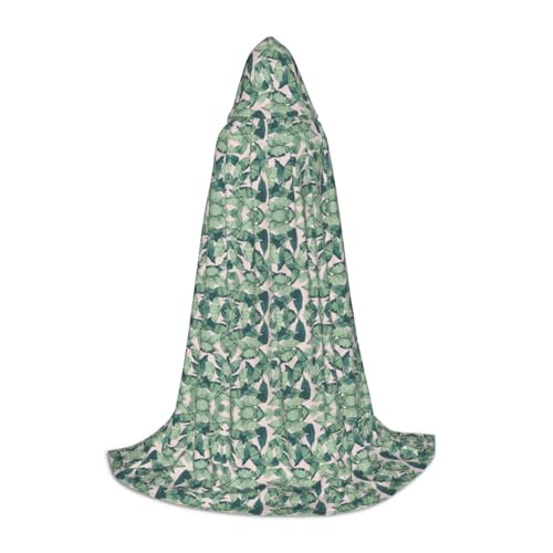 SKKNT Umhang mit Kapuze und grünen Palmenblättern, rosa Druck, Halloween, Umhang mit Kapuze, für Damen und Herren, für Karneval SKKNT Umhang mit Kapuze und grünen Palmenblättern, rosa Druck, Halloween, Umhang mit Kapuze, für Damen und Herren, für Karneval von SKKNT