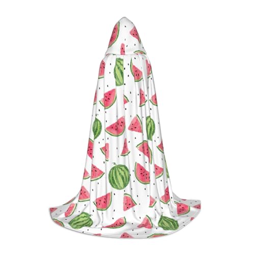 SKKNT Wassermelonen-Umhang mit frischem Obst-Druck, Halloween-Kapuzenumhang in voller Länge, Umhang mit Kapuze, für Damen und Herren für Karneval SKKNT Wassermelonen-Umhang mit frischem Obst-Druck, Halloween-Kapuzenumhang in voller Länge, Umhang mit Kapuze, für Damen und Herren für Karneval von SKKNT