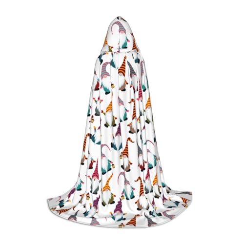 SKKNT Weihnachtsumhang mit lustigem Zwergen-Druck, Halloween-Kapuzenumhang mit Kapuze, für Damen und Herren, für Karneval SKKNT Weihnachtsumhang mit lustigem Zwergen-Druck, Halloween-Kapuzenumhang mit Kapuze, für Damen und Herren, für Karneval von SKKNT